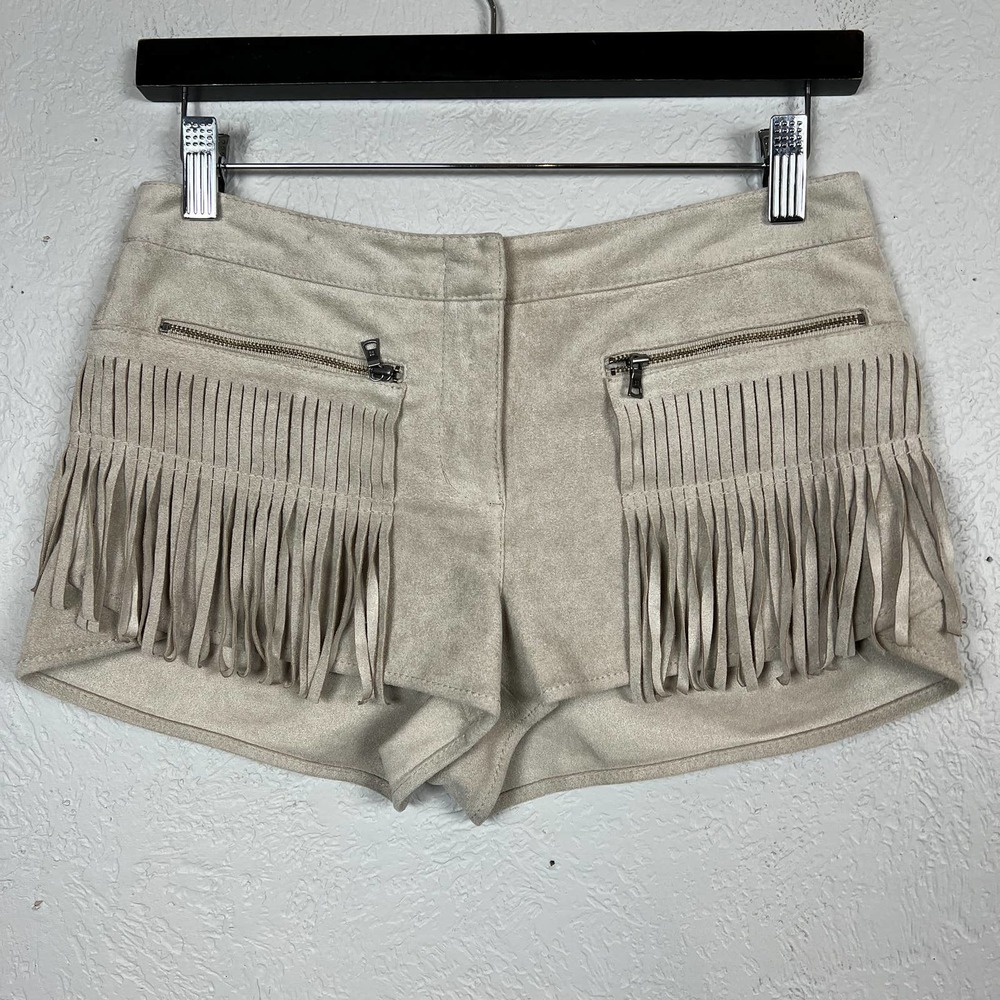 BCBGMAXAZIA Weston Fringe Shorts - XS